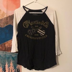 Lucky Brand Martin & Co 3/4 sleeve shirt size medium